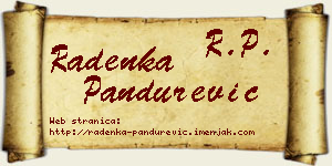 Radenka Pandurević vizit kartica